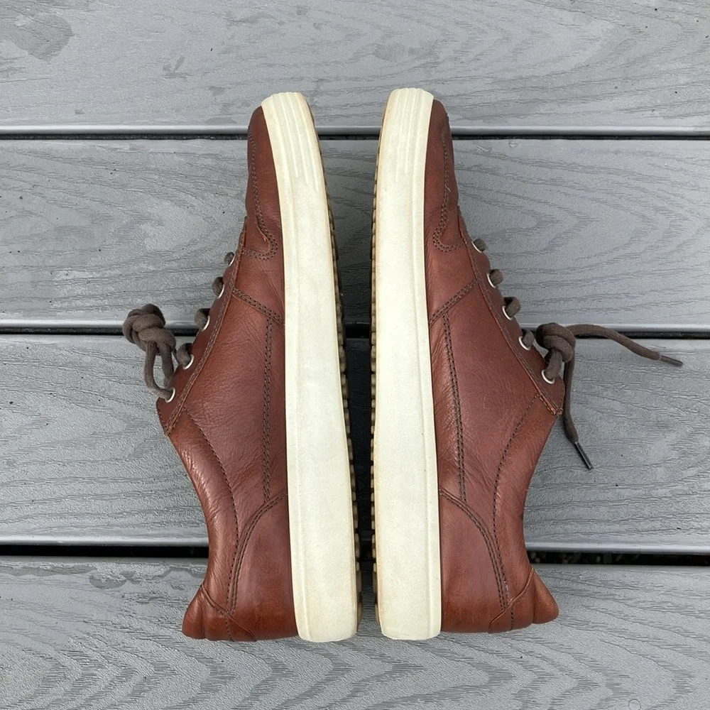 Econ Men's Soft 7 Danish Design Leather Sneakers Brown Size EU 47/US 13/13.5